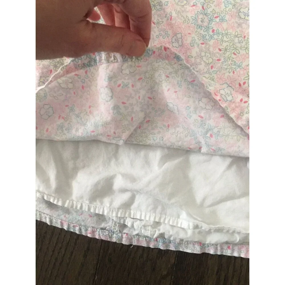 Baby Gap Dress Girl Sz 4 White Floral Print Ruffle Sleeves Casual‎ Sundress